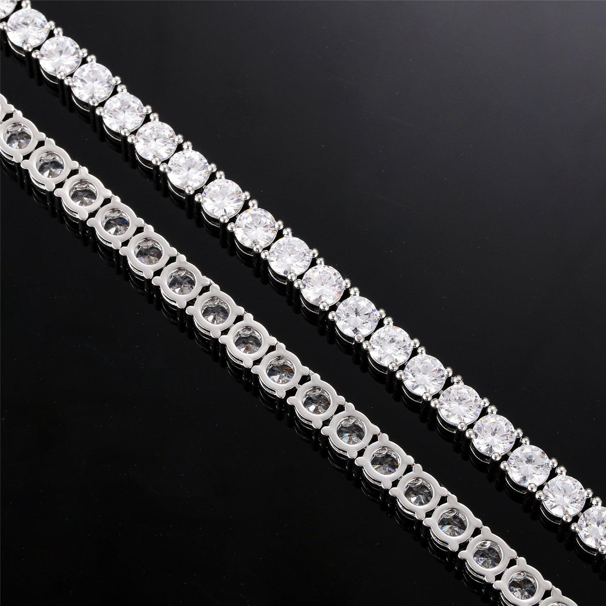 ICED OUT - 5mm Round Cut Diamond Tennis Chain - Icezzle