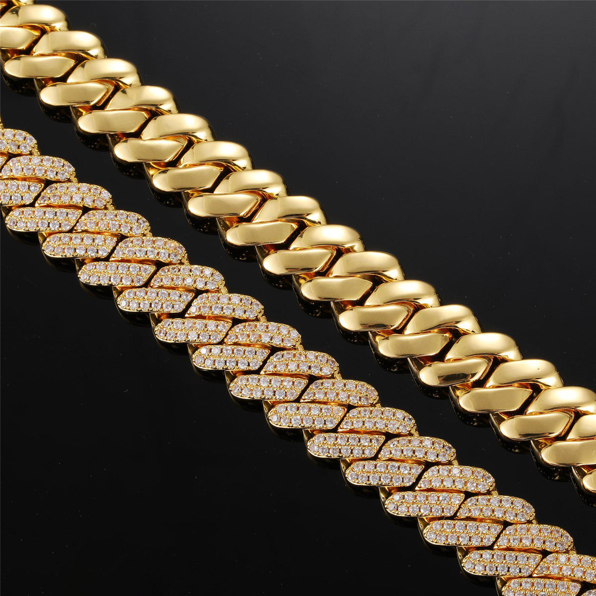 ICED OUT - 12mm Diamond Prong Cuban Link Bracelet - Icezzle