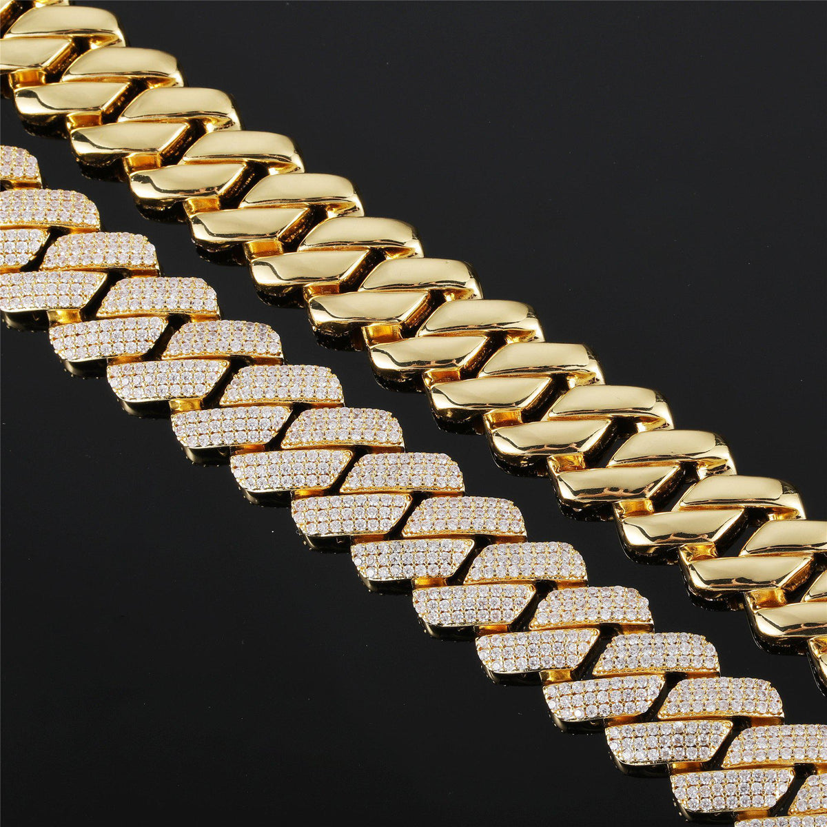 ICED OUT - 19mm Diamond Prong Cuban Link Chain - Icezzle