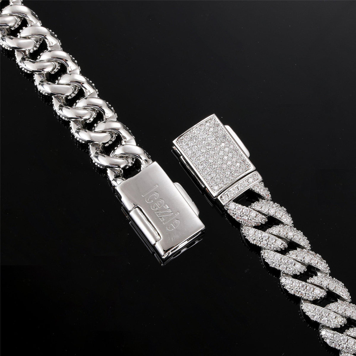 ICED OUT - 8.5mm Diamond Cuban Link Chain - Icezzle
