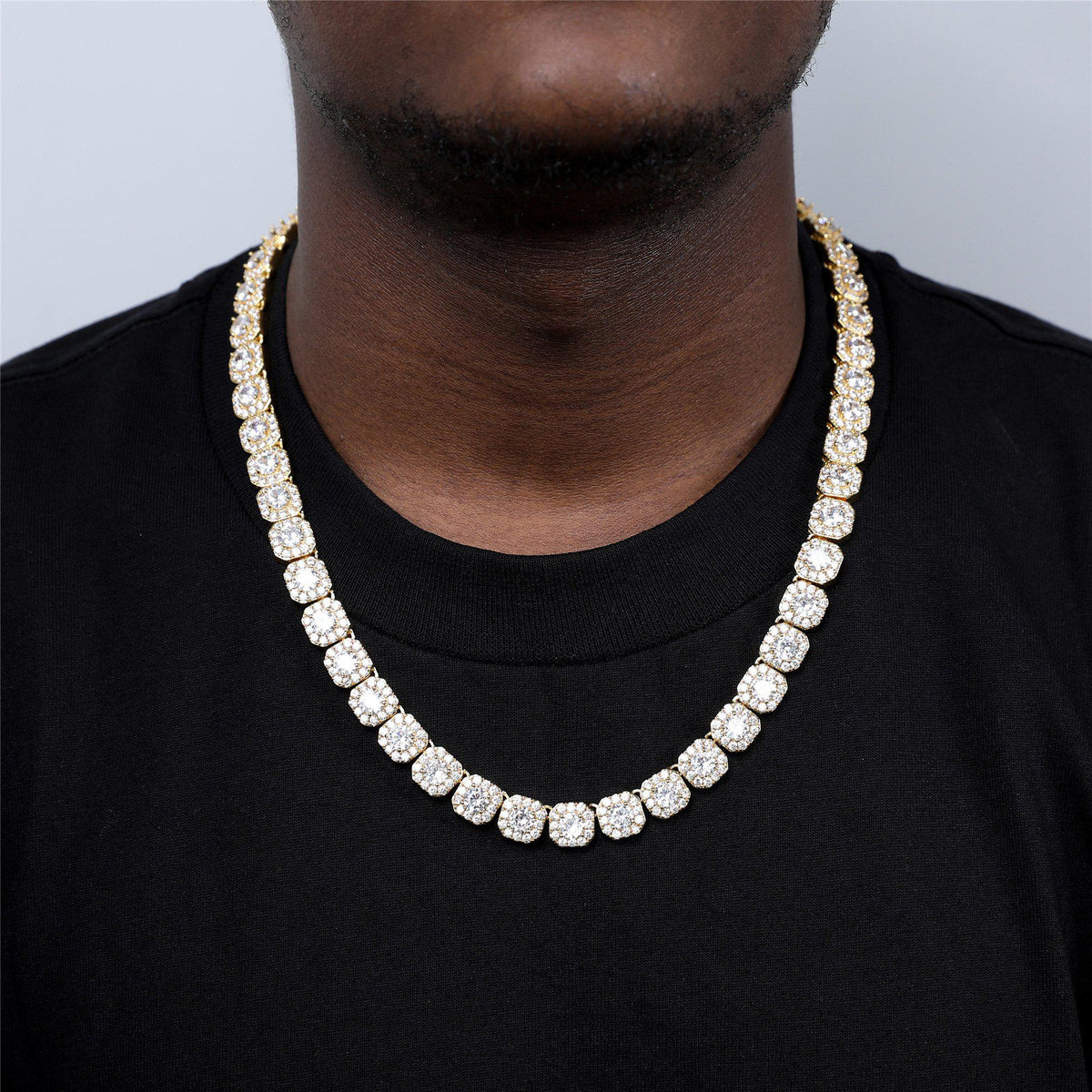 ICED OUT - 10mm Clustered Tennis Chain - Icezzle