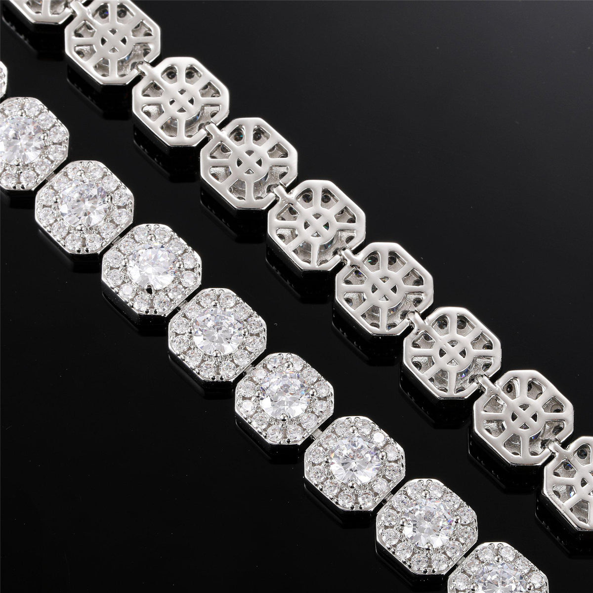 ICED OUT - 10mm Clustered Tennis Bracelet - Icezzle