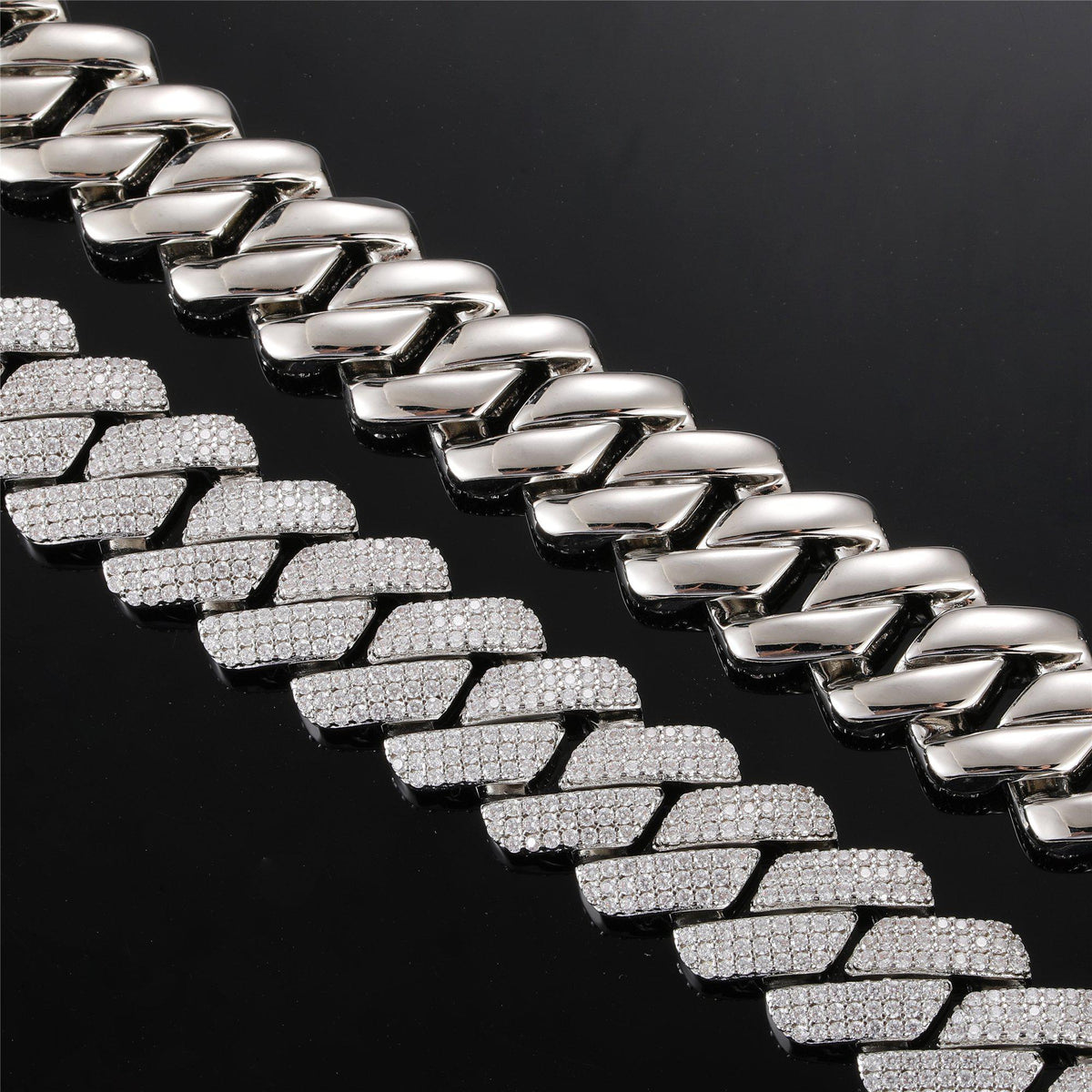 ICED OUT - 19mm Diamond Prong Cuban Link Bracelet - Icezzle
