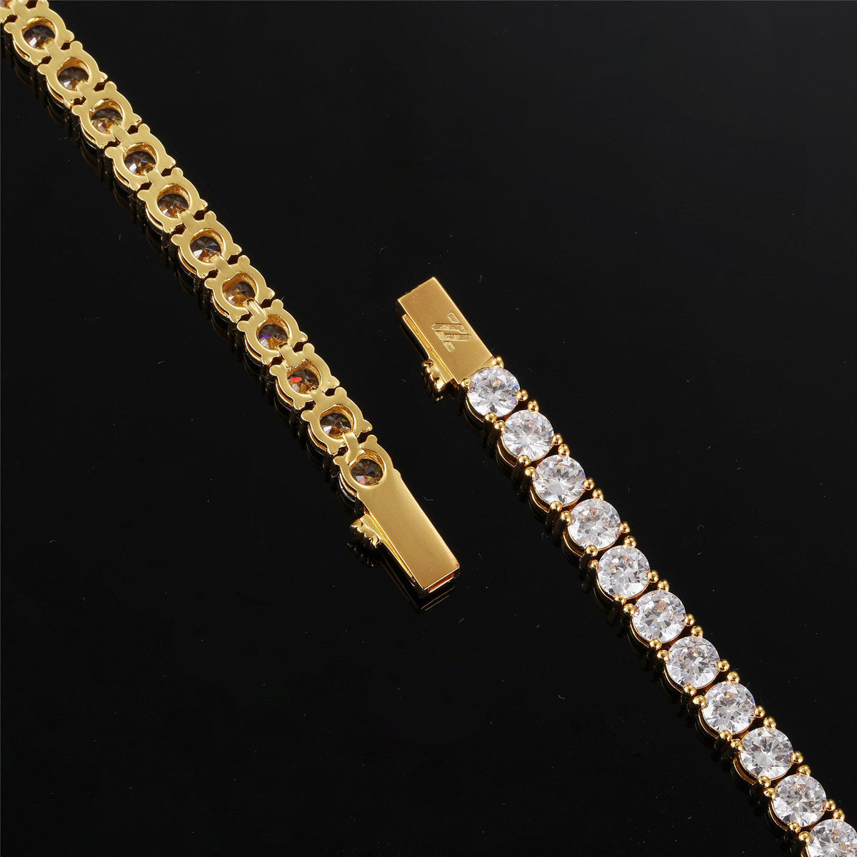 ICED OUT - 5mm Round Cut Diamond Tennis Bracelet - Icezzle