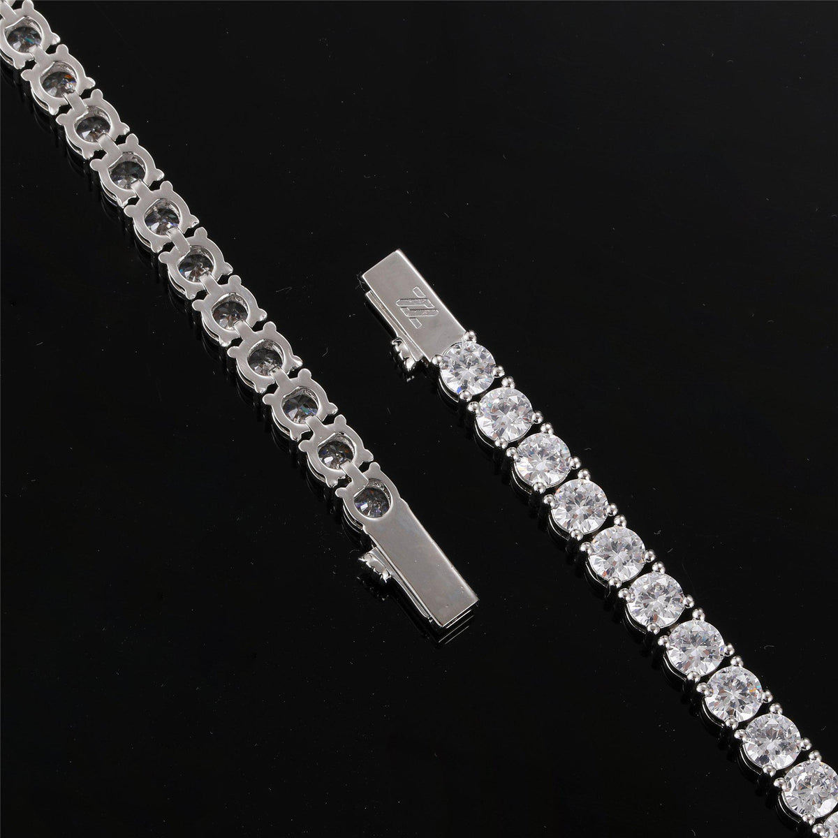 ICED OUT - 5mm Round Cut Diamond Tennis Bracelet - Icezzle