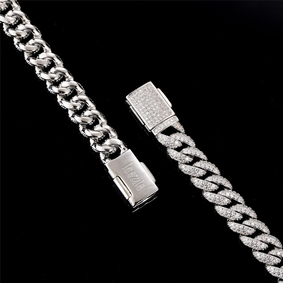 ICED OUT - 8.5mm Diamond Cuban Link Bracelet - Icezzle