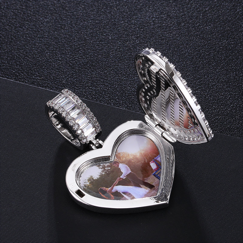 Heart Locket Custom Picture Pendant - Icezzle